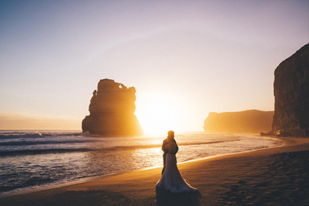 Great Ocean Road Sunrise Farm Pre-Wedding Photoshoot