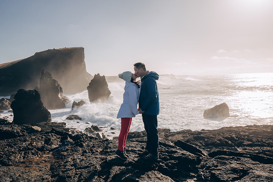 Iceland Snow Casual Couple Photoshoot